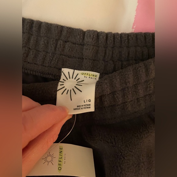BNWT Offline by Aerie Polar Fleece Barrel Pant in Smoked Gray - Picture 8 of 9